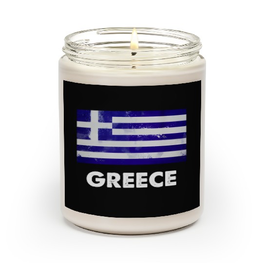 Greek Greece Flag Scented Candles