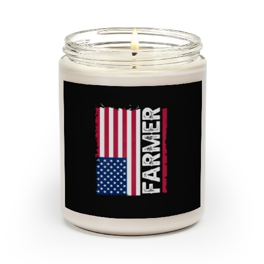 American Farmers Patriotic Usa Farmer Flag Scented Candles