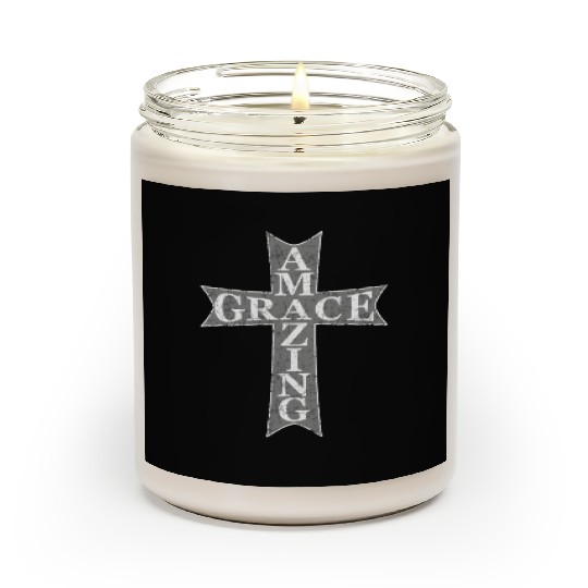 Amazing Grace Cross Scented Candles
