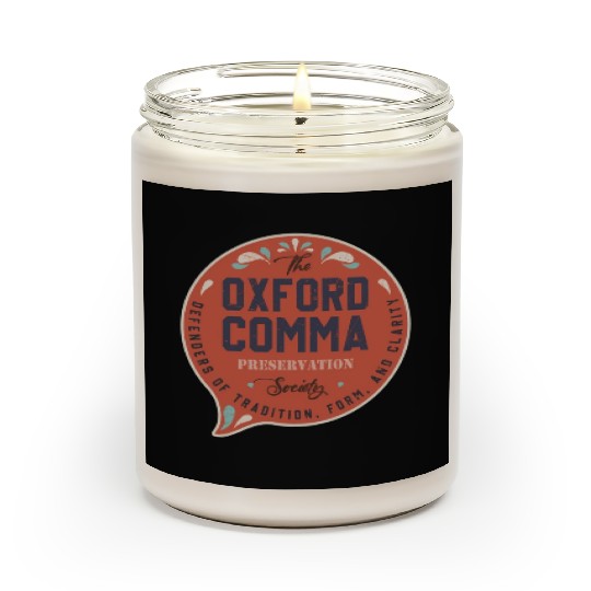 The Oxford Comma Preservation Society Team Oxford Scented Candles