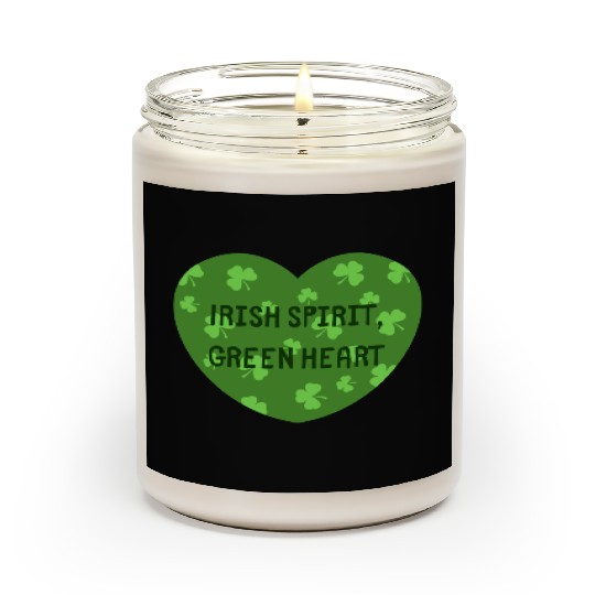 Irish Spirit Green Heart Scented Candles