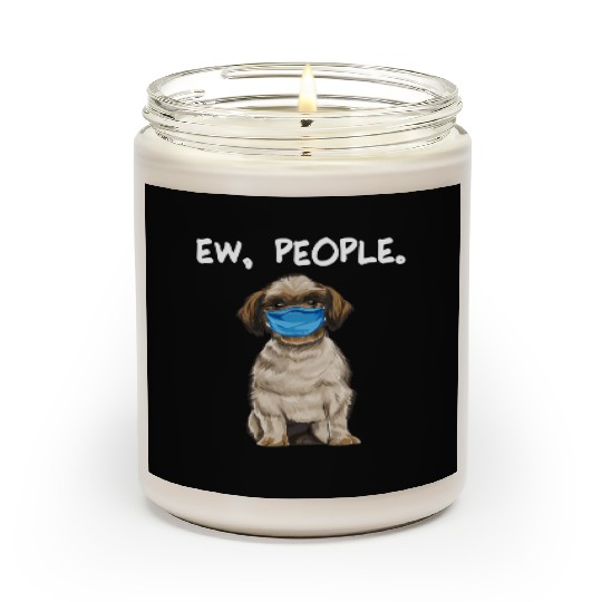 Shih Tzu Ew People Dog Wearing Face Scented Candles