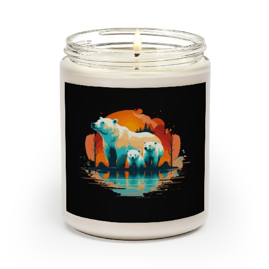 Polar Bear with cubs, Snow Spectrum Scented Candles