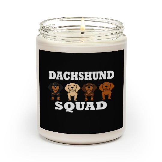 Dachshund Squad Dog Team Saying Scented Candles