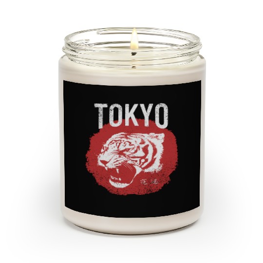 Tokyo Tiger Head Distressed Scented Candles