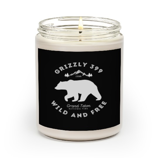 Grizzly 399 Wild Free Grand Teton National Park Scented Candles
