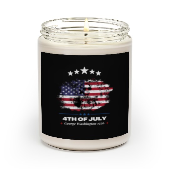 4th Of July Suck It England George Washington 1776 Scented Candles