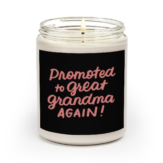 Promoted To Great Grandma Again Pregnancy Announce Scented Candles