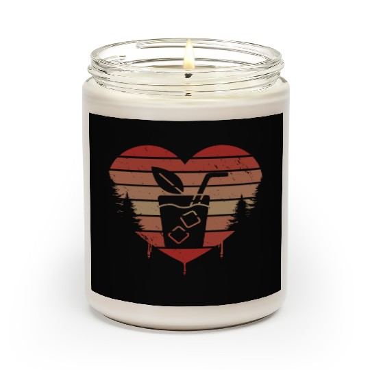 Cute Red Vintage Heart Sweet Tea Valentine Day Scented Candles
