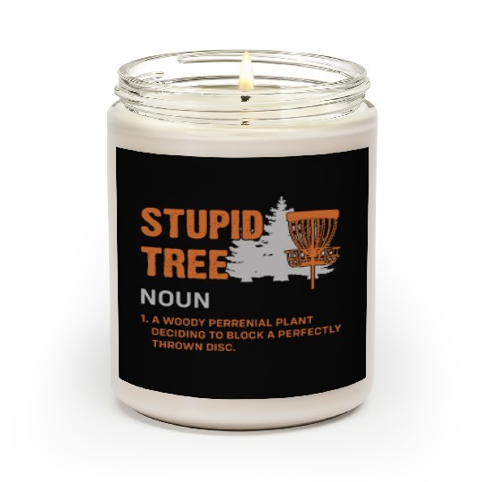 Funny Disc Golf Stupid Tree Art Frisbee Scented Candles