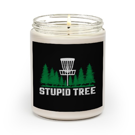 Funny Disc Golf Stupid Tree Art Frisbee Scented Candles