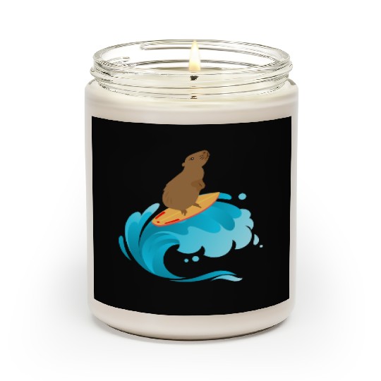 A good wave of surfing capybara Scented Candles