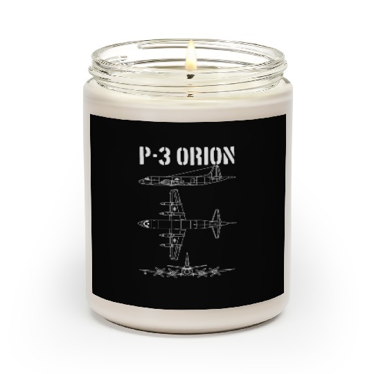 P3 Orion Military Airplane Schematic Orion Pilot Scented Candles