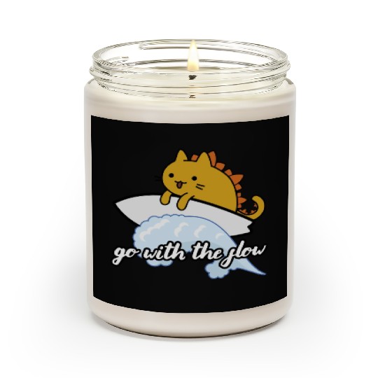 Catzilla Surfer Surf Lover Go With The Flow Scented Candles