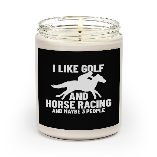 Horse Racing Golf Horse Racer yellow Scented Candles