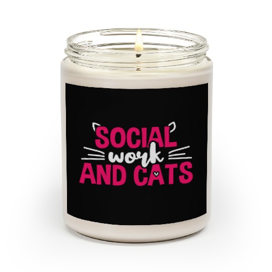 Social Work And Cats Social Worker green Scented Candles