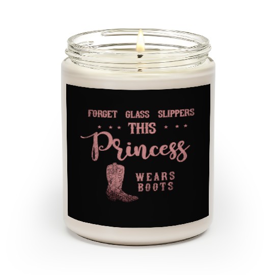 Cowboy Boot Horseback Riding Cowgirl Cow Scented Candles