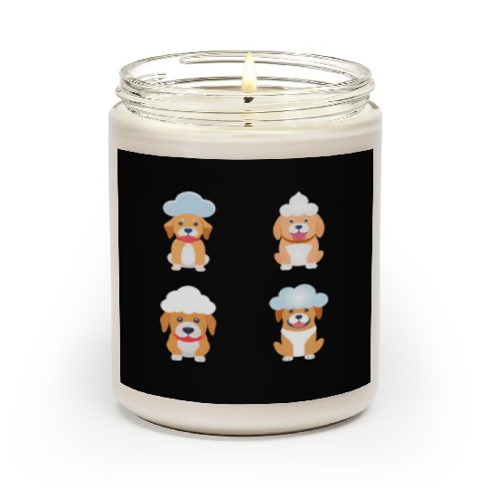 4 Dogs with Cloud - Unique for Dog Lovers Scented Candles