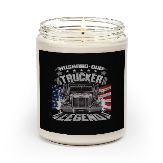 Husband Dad Trucker Legend Scented Candles
