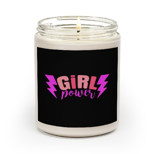 Preppy Room Decor Girl Power Quote With Lightning Scented Candles