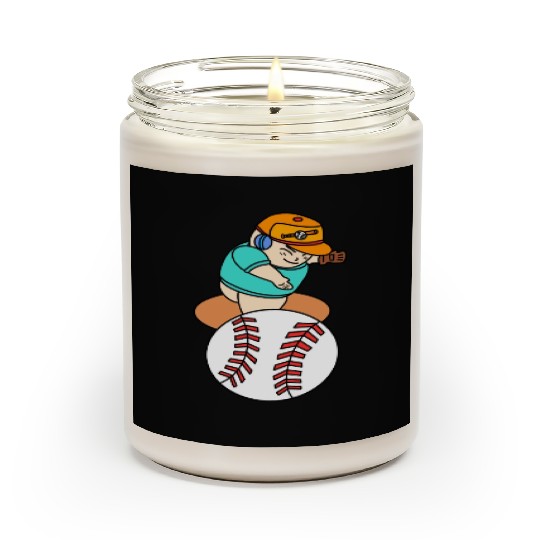 Cute Chibi Baseball Pitcher Scented Candles