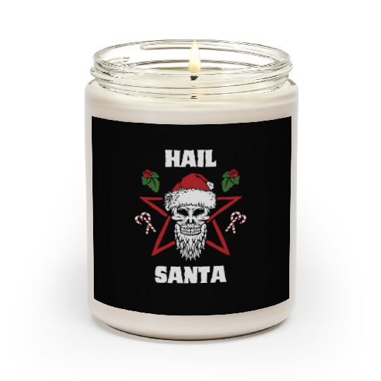 Hail Santa Funny Christmas Design For People Who Scented Candles