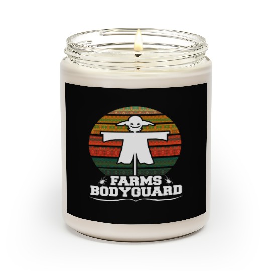 Farm s Bodyguard Farmer Scarecrow Gift Design Idea Scented Candles