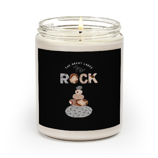 Great Lakes Rock Colored Rock Stack Petoskey Stone Scented Candles