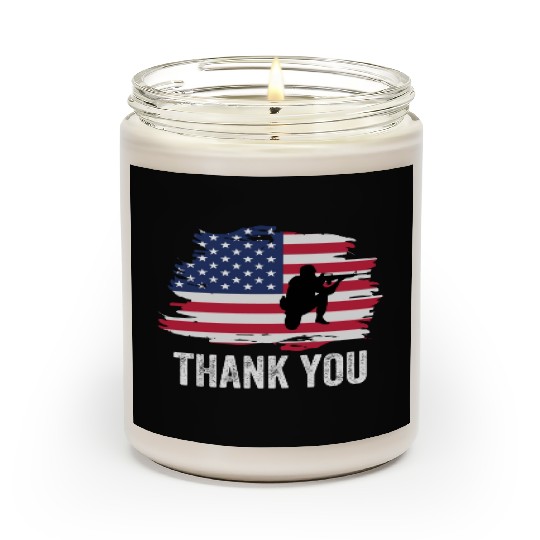 Thank You Us Flag Memorial Day Scented Candles
