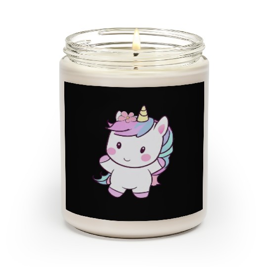 Cute Dancing Unicorn, Joyful Fantasy Design Scented Candles