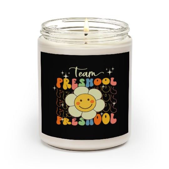 Happy Back To School Team Pre K Preschool Teacher Scented Candles