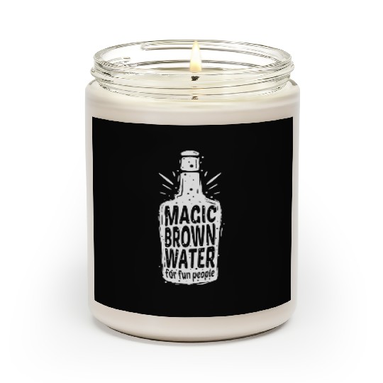Bourbon Bottle Magic Brown Water For Fun People Scented Candles
