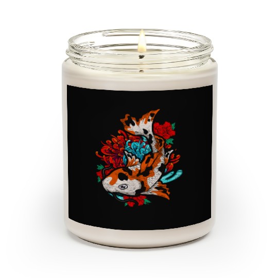 Koi fish farmer gift colorful koi carp Scented Candles