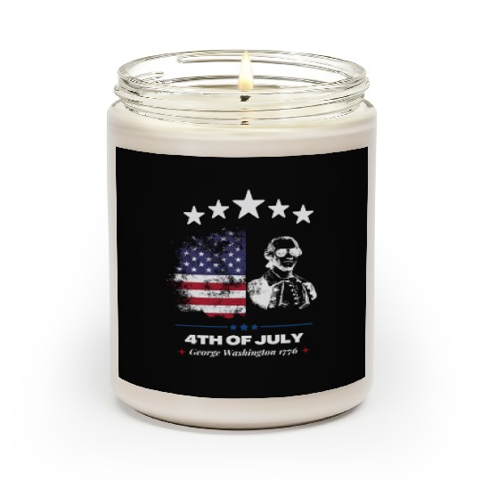 Happy 4th Of July Suck England George Washington Scented Candles