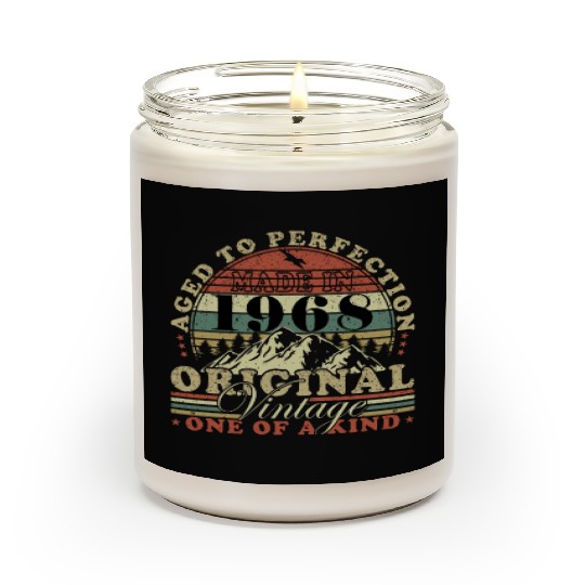 Vintage 1968 Retro Vintage Birthday Gift Scented Candles