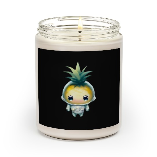 Kawaii astronauts pineapple Scented Candles