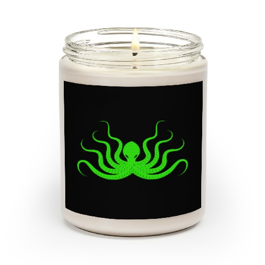 Menace Octopus Neon Green Scented Candles