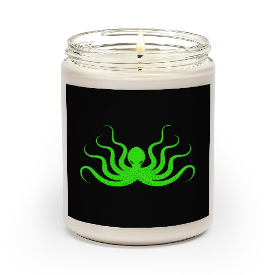 Menace Octopus Neon Green Scented Candles