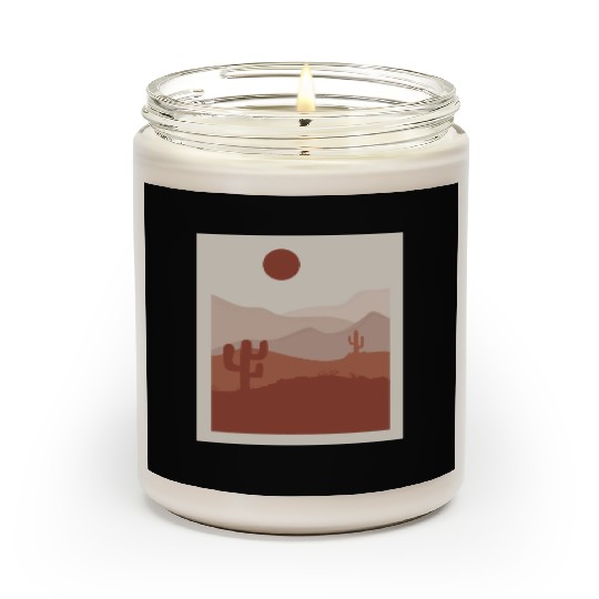 desert sand and sun orange and gray Scented Candles