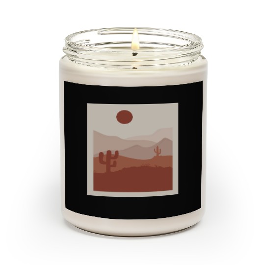 desert sand and sun orange and gray Scented Candles