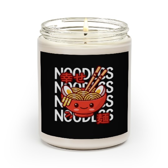 Kawaii Ramen Noodle Bowl Noodles Red Scented Candles