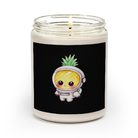 Kawaii astronauts pineapple Scented Candles