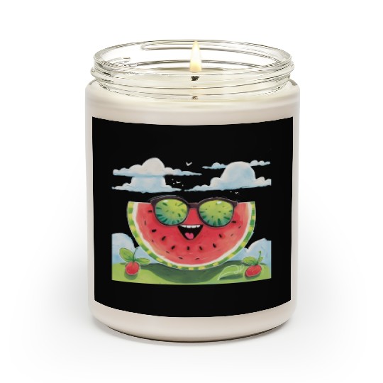 Cute Watermelon Party Summer Melon Fruit Scented Candles