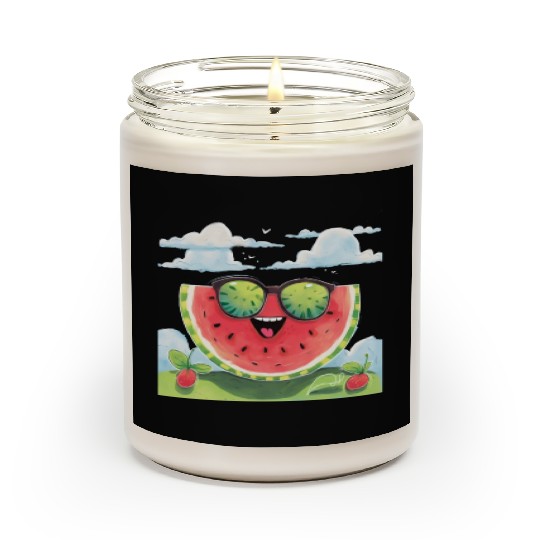 Cute Watermelon Party Summer Melon Fruit Scented Candles