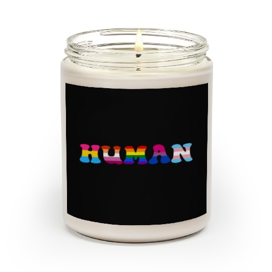 Human LGBT Flag Transgender Lesbian Gay Pride Scented Candles