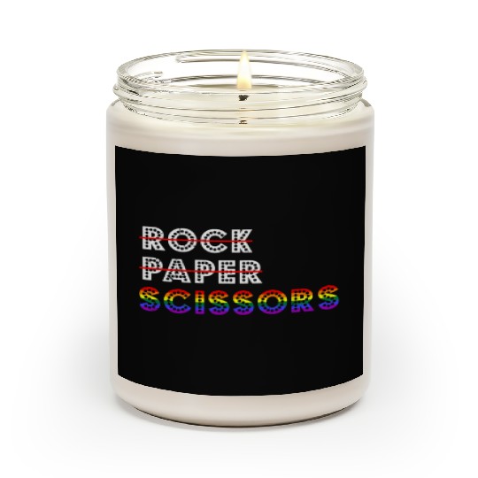 Rock Paper Scissors LGBT For Lesbians Lesbian Gay Scented Candles