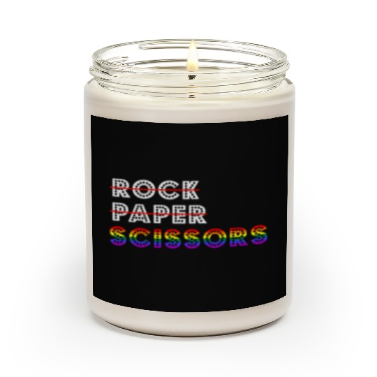 Rock Paper Scissors LGBT For Lesbians Lesbian Cool Scented Candles