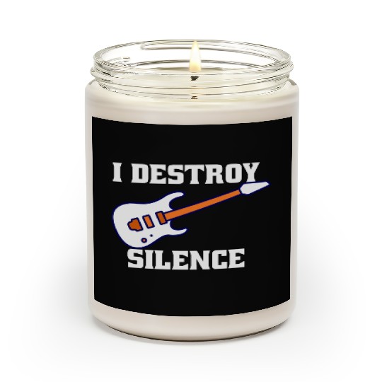 Guitar saying guitarist gift cute Scented Candles