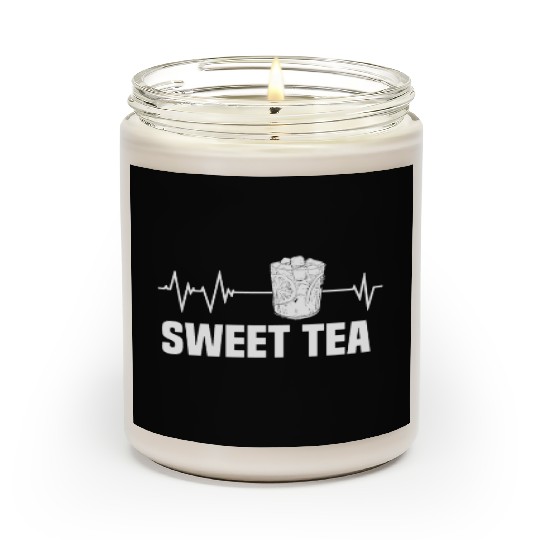 Great Sweet Tea Glass Heartbeat Motif Scented Candles
