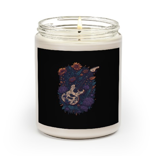 guitar flowers splash Scented Candles